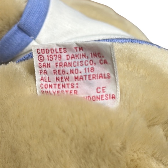 Vintage Rare 1979 DAKIN Cuddles Cheer Cheerleader Teddy Bear Plush Animal Toy - Picture 12 of 12